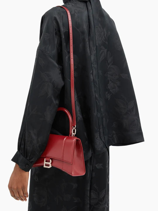 Borsa Clessidra in pelle con manico superiore